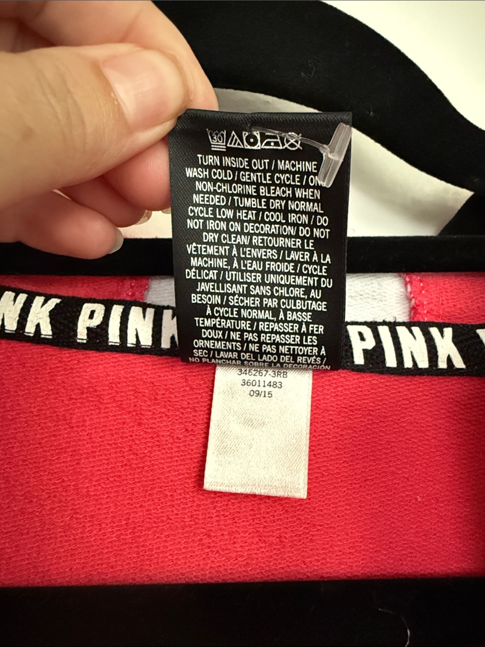 PINK Victoria's Secret Hot Pink Full-Zip Utility Hoodie Y2K Vintage Sz M - Picture 3 of 10